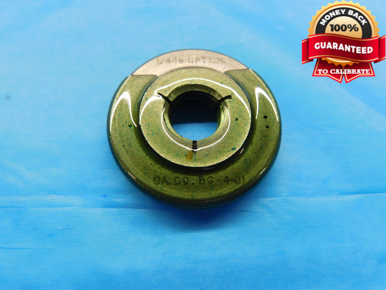 1/4 18 NPT L1 LEFT HAND PIPE THREAD RING GAGE .25 .250 .2500 L.H. N.P.T. TAPER - DW17773AW2