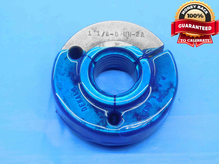1 1/8 8 UN 2A THREAD RING GAGE 1.125 1.1250 GO ONLY P.D. = 1.0417 INSPECTION - DW17759BG2