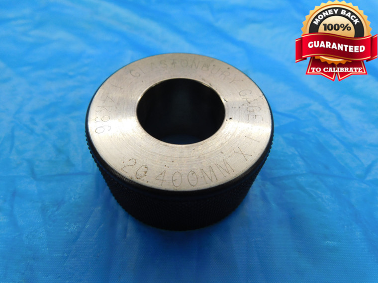 20.400 CL X MASTER PLAIN BORE RING GAGE 20.000 +.400 OVERSIZE 20 mm .8031 20.40 - DW17841RD