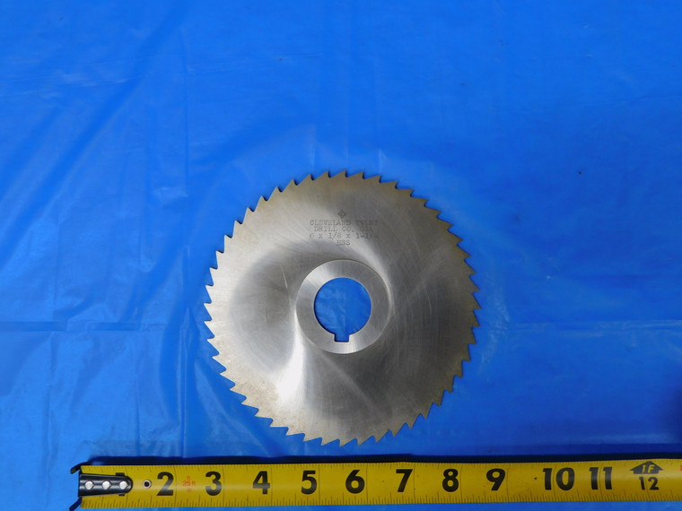 CLEVELAND 6" O.D. X 1/8 WIDTH X 1 1/4 PILOT SIDE MILLING CUTTER 48 T HSS USA - MB9495BJ2