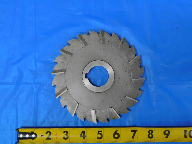 ILLINITE 6" OD X 3/8 WIDTH X 1 1/4 PILOT STAGGERED TOOTH SIDE MILL CUTTER 24 T - MB9501BJ2