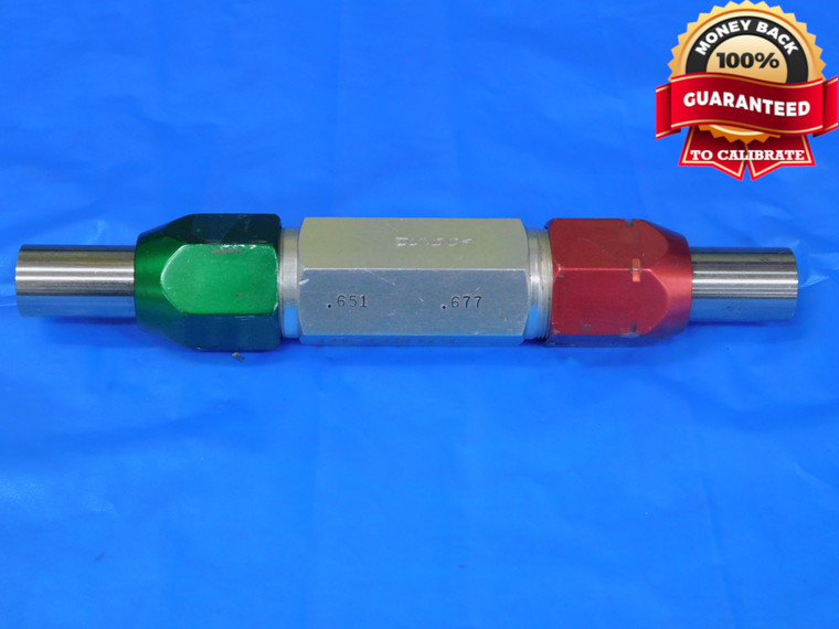 .6510 & .6770 PIN PLUG GAGE GO NO GO .6563 -.0053 21/32 17 mm .651 .677 - MB9591BB2