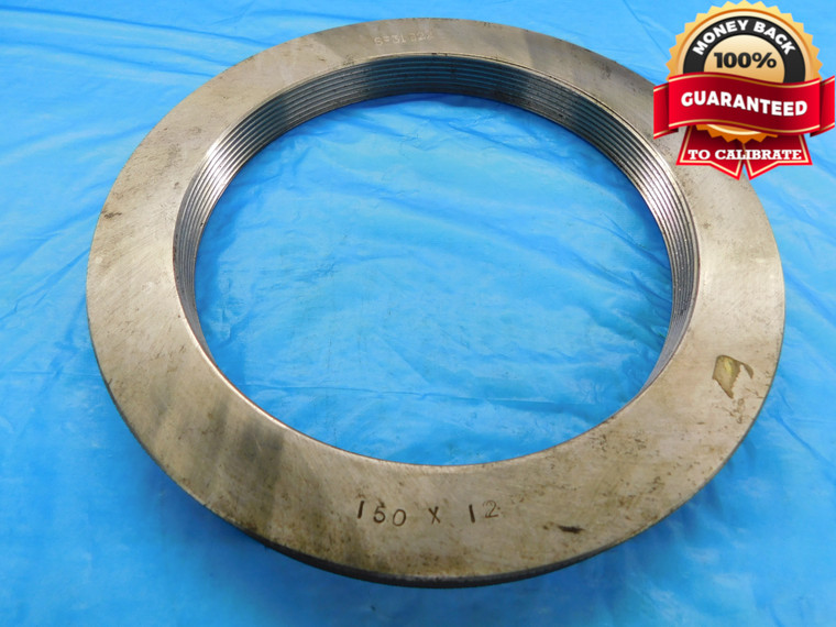 SHOP MADE M150 X 12 TPI SOLID THREAD RING GAGE 150 METRIC 5.906"-12 - DW17891HX