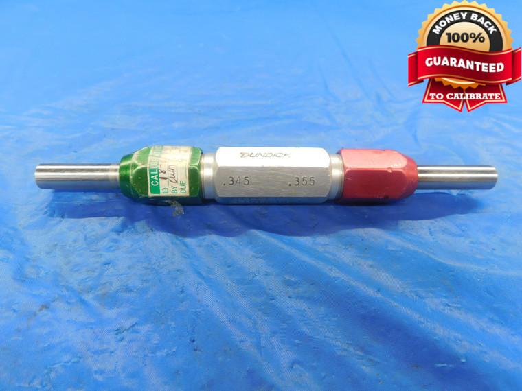 .3450 & .3550 PIN PLUG GAGE GO NO GO .3438 +.0012 OVERSIZE 11/32 9 mm .345 .355 - AS1668BB2