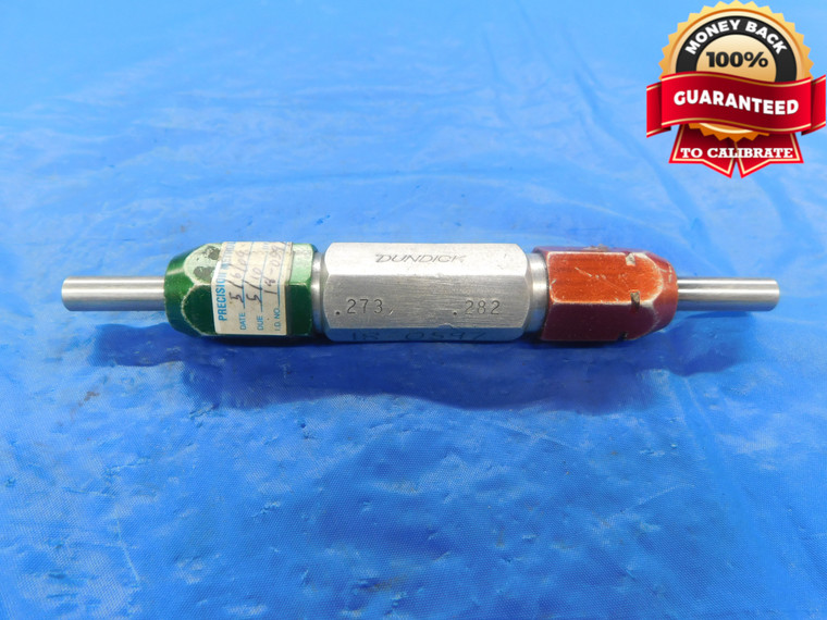 .2730 & .2820 PIN PLUG GAGE GO NO GO .2813 +.0007 OVERSIZE 9/32 7 mm .273 .282 - AS1679BB2