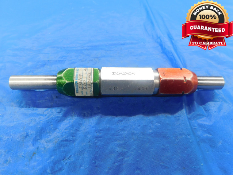 .4380 & .4470 PIN PLUG GAGE GO NO GO .4375 +.0005 OVERSIZE 7/16 11 mm .438 .447 - AS1705BB2