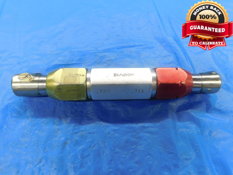 .7090 & .7110 PIN PLUG GAGE GO NO GO .7188 -.0078 23/32 18 mm .709 .711 - AS1712BB2