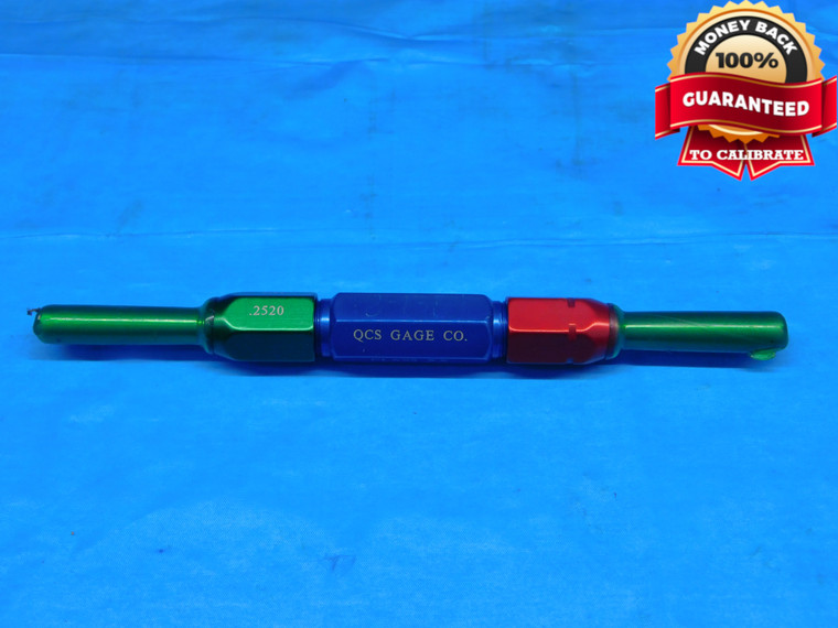 .2520 & .2620 CL XX PIN PLUG GAGE GO NO GO .2500 +.0020 1/4 6.655 mm .252 .262 - AR9548BB2