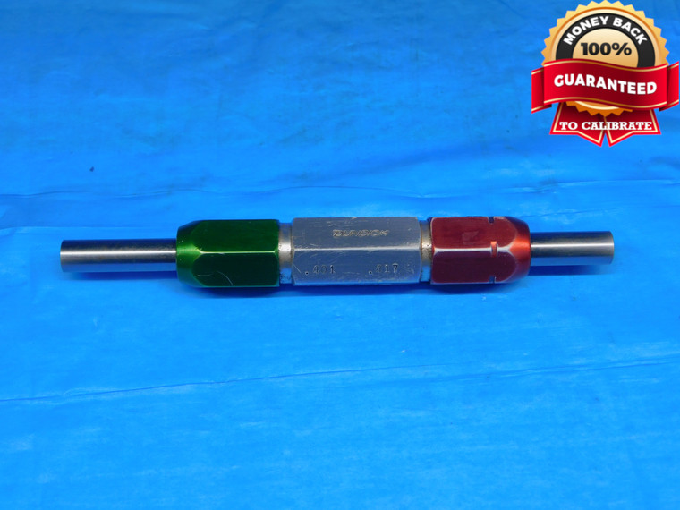 .4010 & .4170 PIN PLUG GAGE GO NO GO .4063 -.0053 13/32 10 mm .401 .417 DUNDICK - AR9559BB2