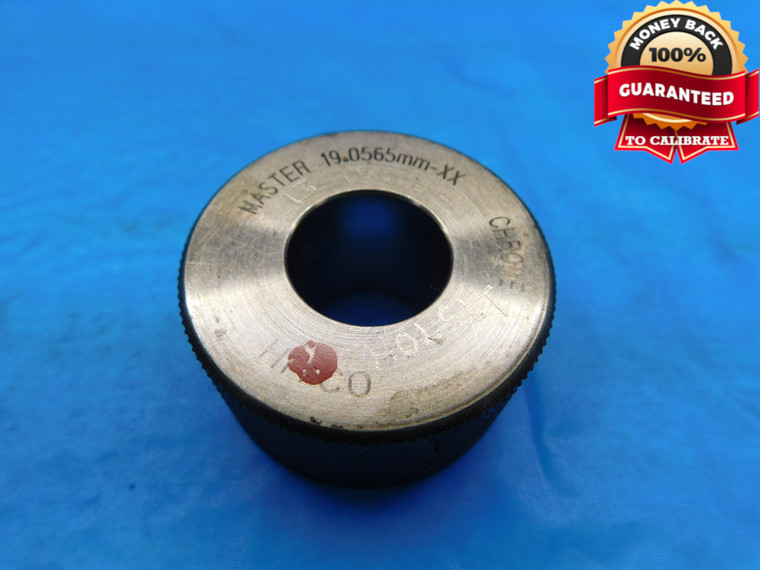 19.0565 CLASS XX MASTER PLAIN BORE RING GAGE 19.000 +.056 OVERSIZE 19 mm .7503 - DW17980BB2