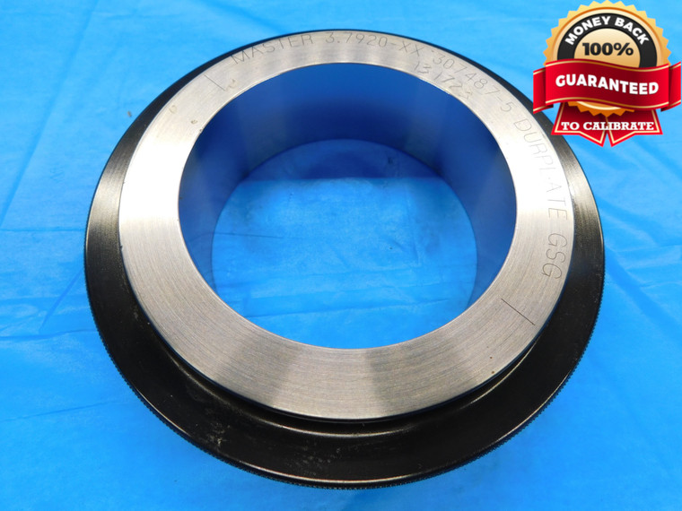 3.7920 CL XX MASTER PLAIN BORE RING GAGE 3.7813 +.0107 3 25/32 96.317 mm 3.792 - DW18011BB2