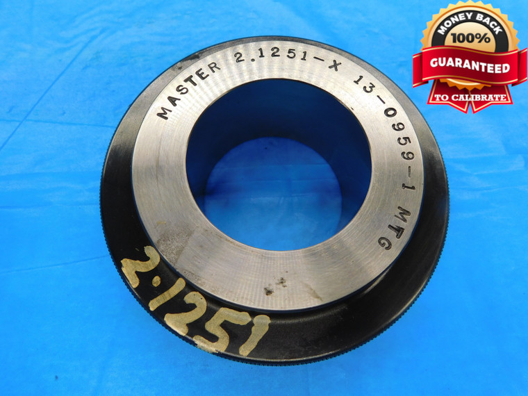 2.1251 CLASS X MASTER PLAIN BORE RING GAGE 2.1250 +.0001 OVERSIZE 2 1/8 54 mm - DW18000BB2