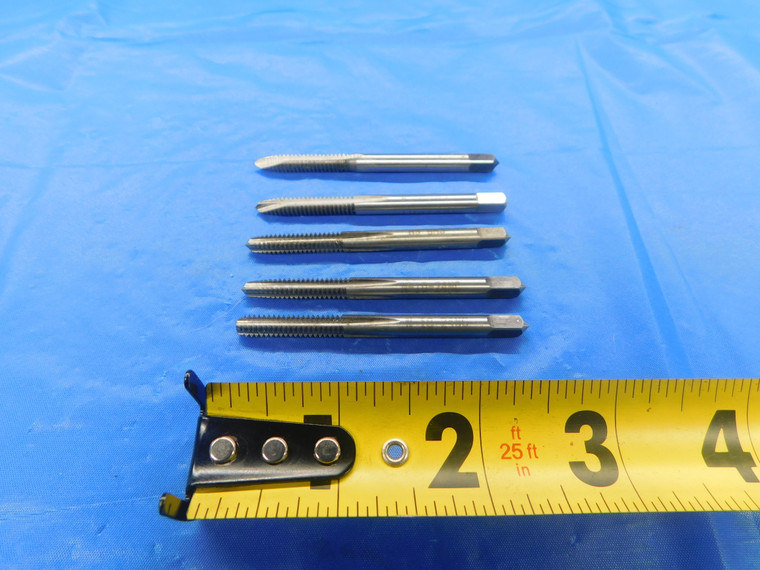 5PCS SET 10 24 NC GH2 GH3 HSS BOTTOMING TAPER & PLUG TAPS 2 & 4 STRAIGHT FL .190 - AS1866BK2