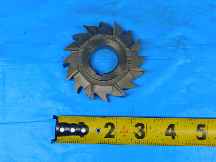 UTD 3" O.D. X 3/8 WIDTH X 1" PILOT STAGGERED TOOTH SIDE MILLING CUTTER 16 T HSS - AR9590BJ2