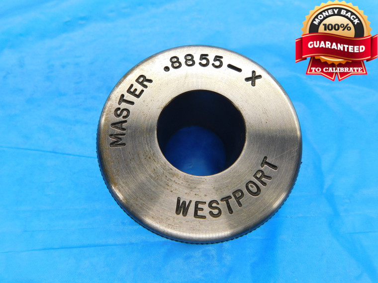 .8855 CLASS X MASTER PLAIN BORE RING GAGE .8750 +.0105 OVERSIZE 7/8 22.492 mm - DW18037BB2