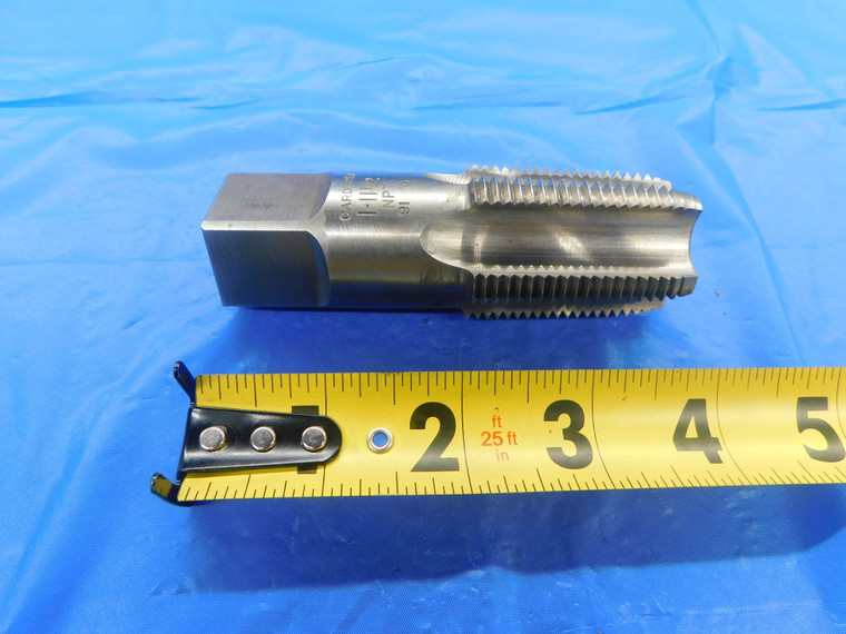 CARD 1" 11 1/2 NPT HSS PIPE TAP 5 STRAIGHT FLUTE 1.0 HS7 1-11 1/2 11.5 - AS1886BM2