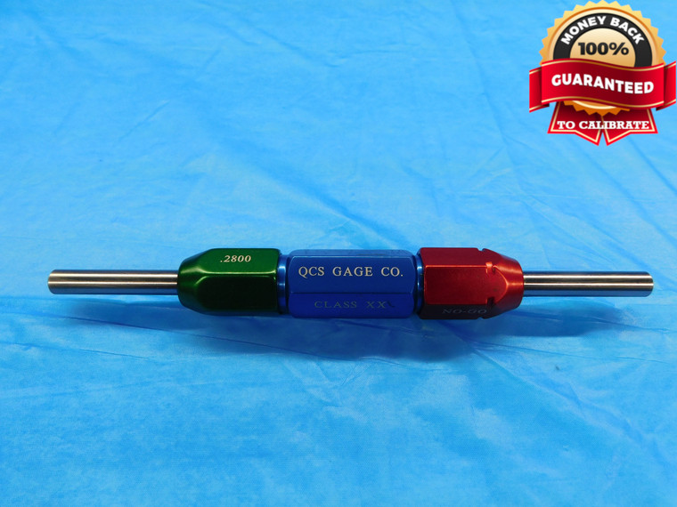 .2800 & .2860 CL XX PIN PLUG GAGE GO NO GO .2813 -.0013 9/32 7 mm .280 .286 - DW18150BB2