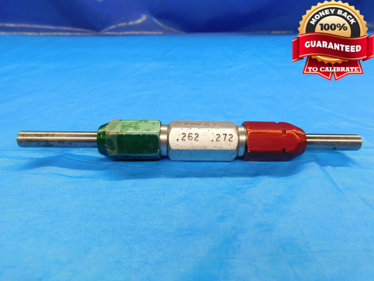 .2620 & .2720 PIN PLUG GAGE GO NO GO .2656 -.0036 UNDERSIZE 17/64 7 mm .262 .272 - DW18159BB2