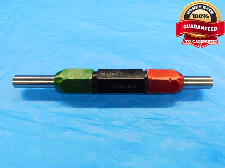 .4480 & .4680 CL X PIN PLUG GAGE GO NO GO .4688 -.0008 15/32 12 mm .448 .468 - DW18207BB2