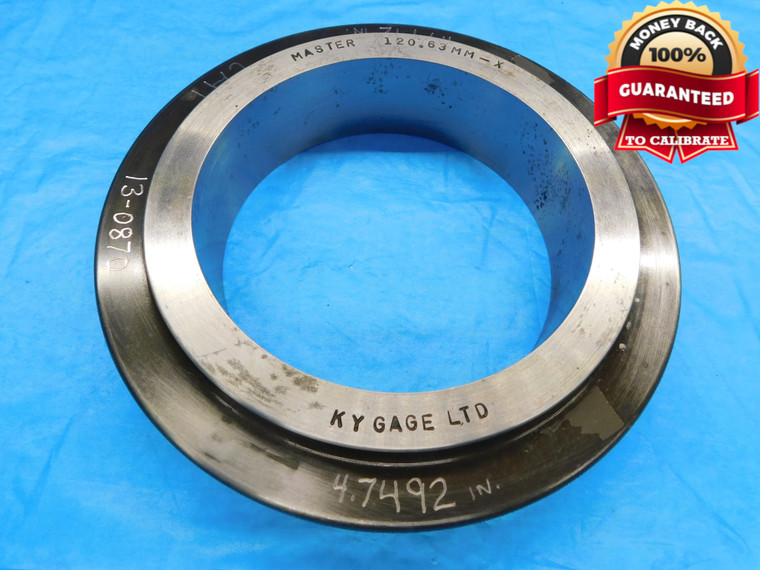 120.630 CL X MASTER PLAIN BORE RING GAGE 121.000 -.370 121 mm 4.7492 120.63 - DW18234BB2