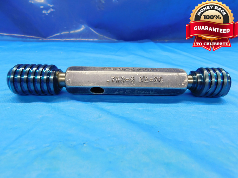 3/4 6 NA 2G LEFT HAND ACME THREAD PLUG GAGE .75 GO NO GO P.D.'S = .6667 & .6841 - DW18262BP2