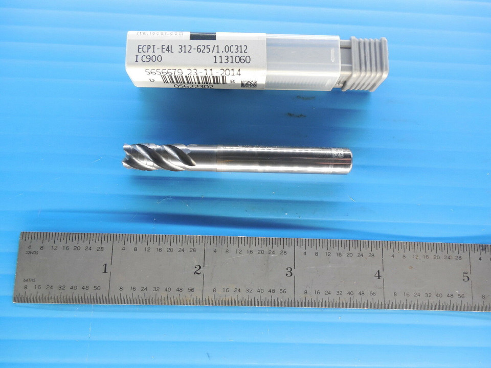 ISCAR 5622302 5/16 X 5/16 X 2 1/2 ECPI E4L 312 625 4 FLUTE ROUGHING