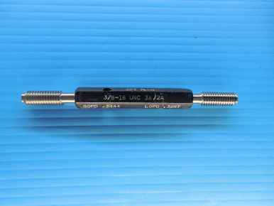 3 8 16 Unc 2a 3a Set Thread Plug Gage 375 Go No Go P D S 3344 3287 M J Tooling Llc