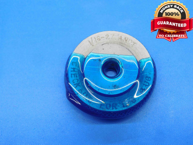 1/16 27 ANPT L3 REFERENCE SET PIPE THREAD RING GAGE .0625 A.N.P.T. NPT ...