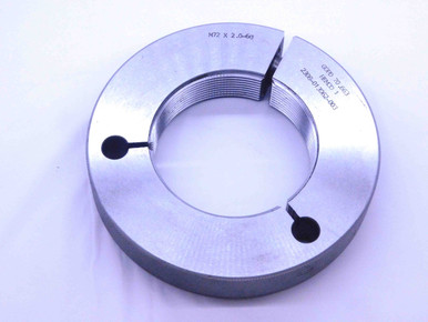 M72 X 2 6g METRIC THREAD RING GAGE 72 2.0 GO ONLY P.D. = 70.663 ...