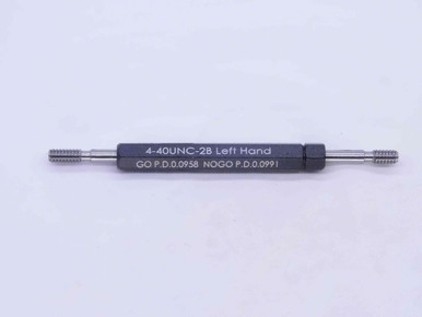 Hc2b Thread NEW 4 40 UNC 2B LEFT HAND THREAD PLUG GAGE #4 .112 GO NO GO = .0958 ...