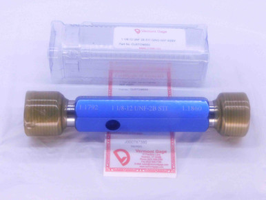 Sti Thread Plug NEW 1 1/8 12 UNF 2B STI VERMONT THREAD PLUG GAGE 1.125 GO NO GO = 1. ...