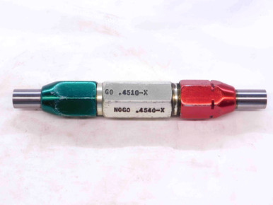 .4510 & .4540 CL X PIN PLUG GAGE GO NO GO .4531 +.0009 29/64 11.455 mm ...