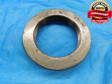 SHOP MADE M52 X 16 TPI SOLID Thread Ring Gage | DW17901HX | M & J ...