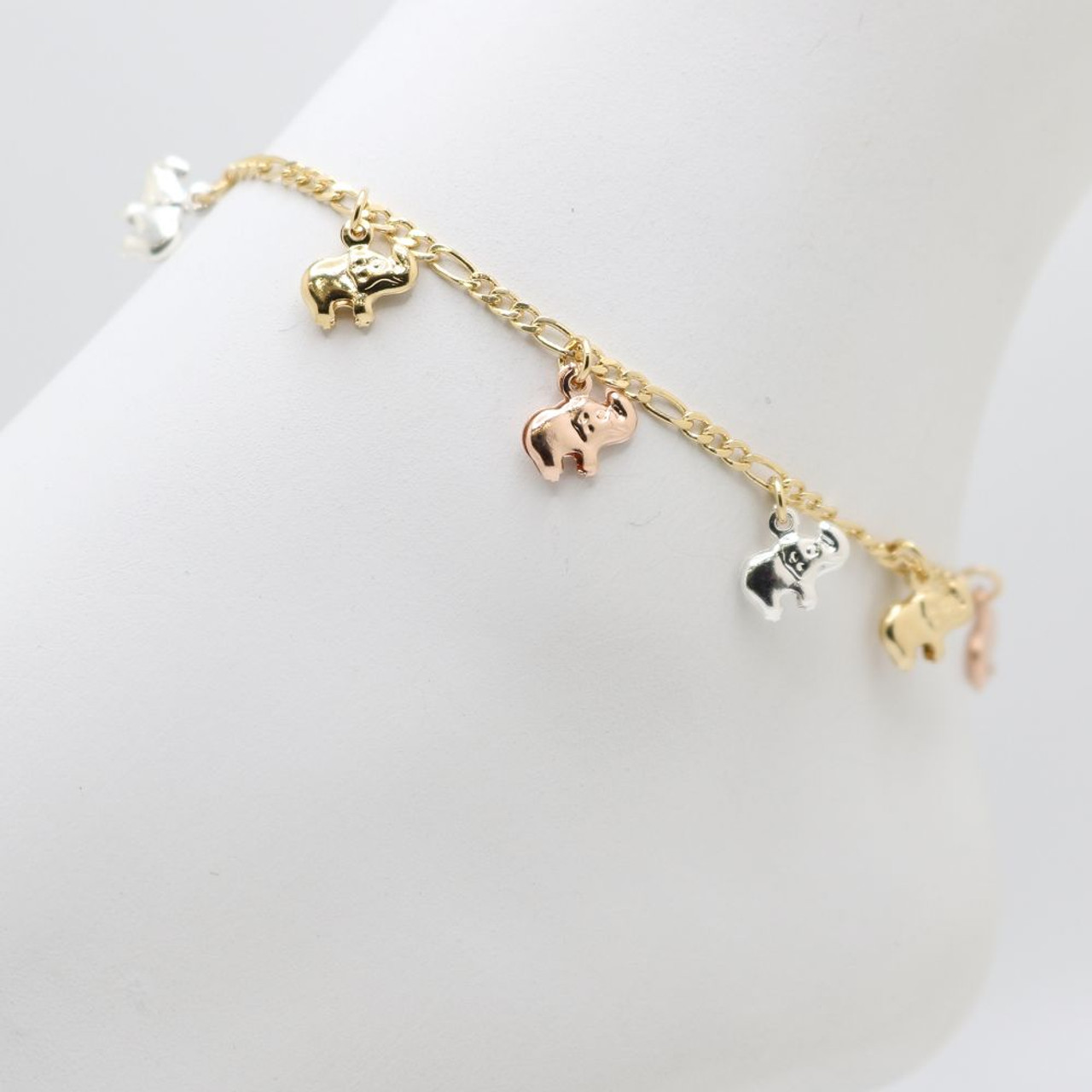 Bellezza Bronze Clover Charm 11 Ankle Bracelet - 20876979