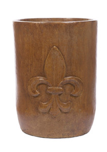 Lg Rd Bottom Cylinder Fleur De Leis Pot