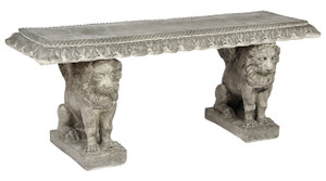 Rope Bench with Lion Legs