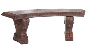 Curved Swag with Claw Legs Bench