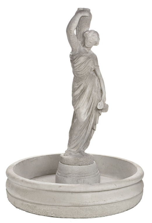 Large Grecian Lady Basin Fountain