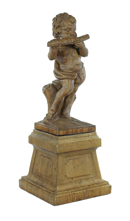 Standing Cherub Playing Flute Statue Only