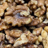 Roasted walnuts. No shell. California grown. Walnuts are roasted in natural coconut oil. No salt added. Sold by the lb. Made fresh for great taste. Packed fresh for big smiles.