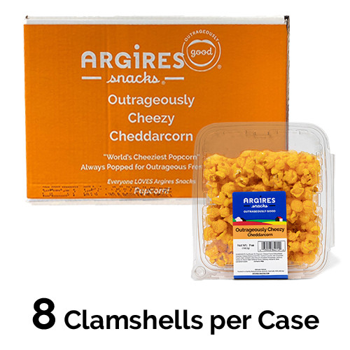 Outrageously Cheezy Cheddarcorn Popcorn - 7 oz Clamshell "CASE"
