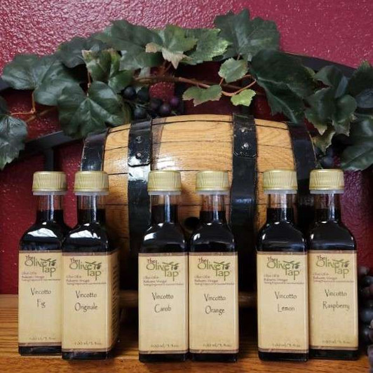 Lemon Vincotto Vinegar with a Variety of Bottles from The Olive Tap