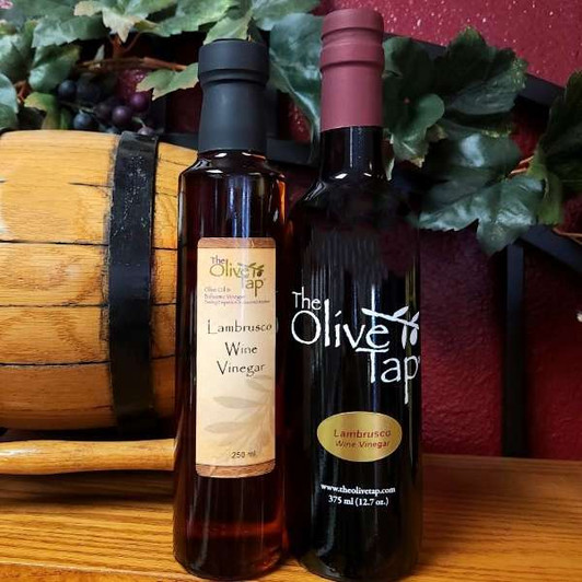 Lambrusco Wine Vinegar Bottle Sizes 250 ml. & 375 ml. from The Olive Tap Lambrusco Wine Vinegar Bottle Sizes 250 ml. & 375 ml. from The Olive Tap