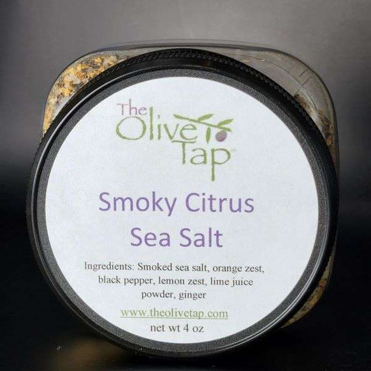 Smoky Citrus Sea Salt in jar from The Olive Tap
