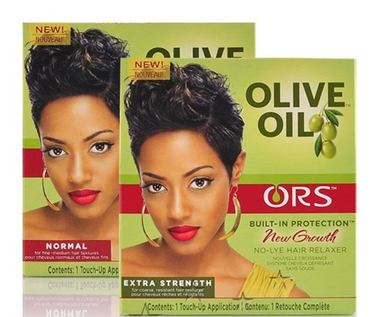 Olive Oil Systeme Cheveux Defrisant sans Soude Pour cheveux resistants 