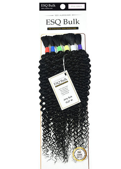 ESQ 100% Human Hair Bulk Jerry Curl 18"