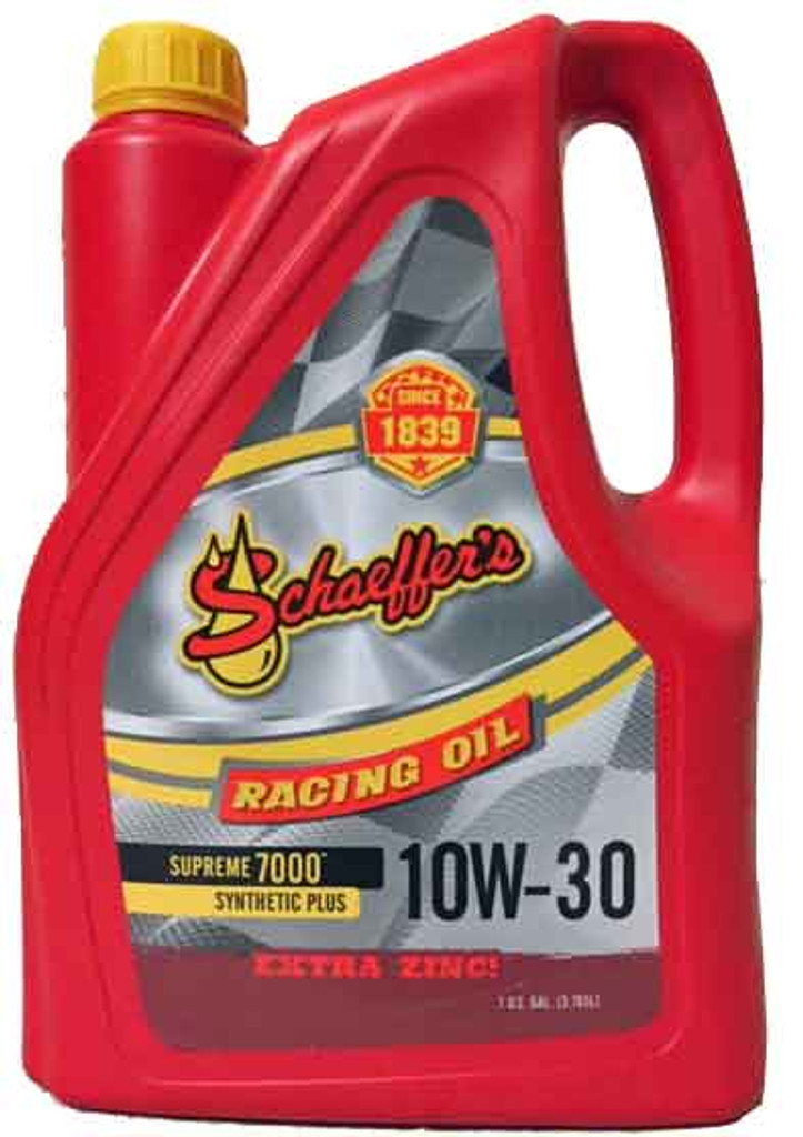 Schaeffer 0709-006S Supreme 7000 Synthetic Plus Racing Oil 10W-30 (1-Gallon) 