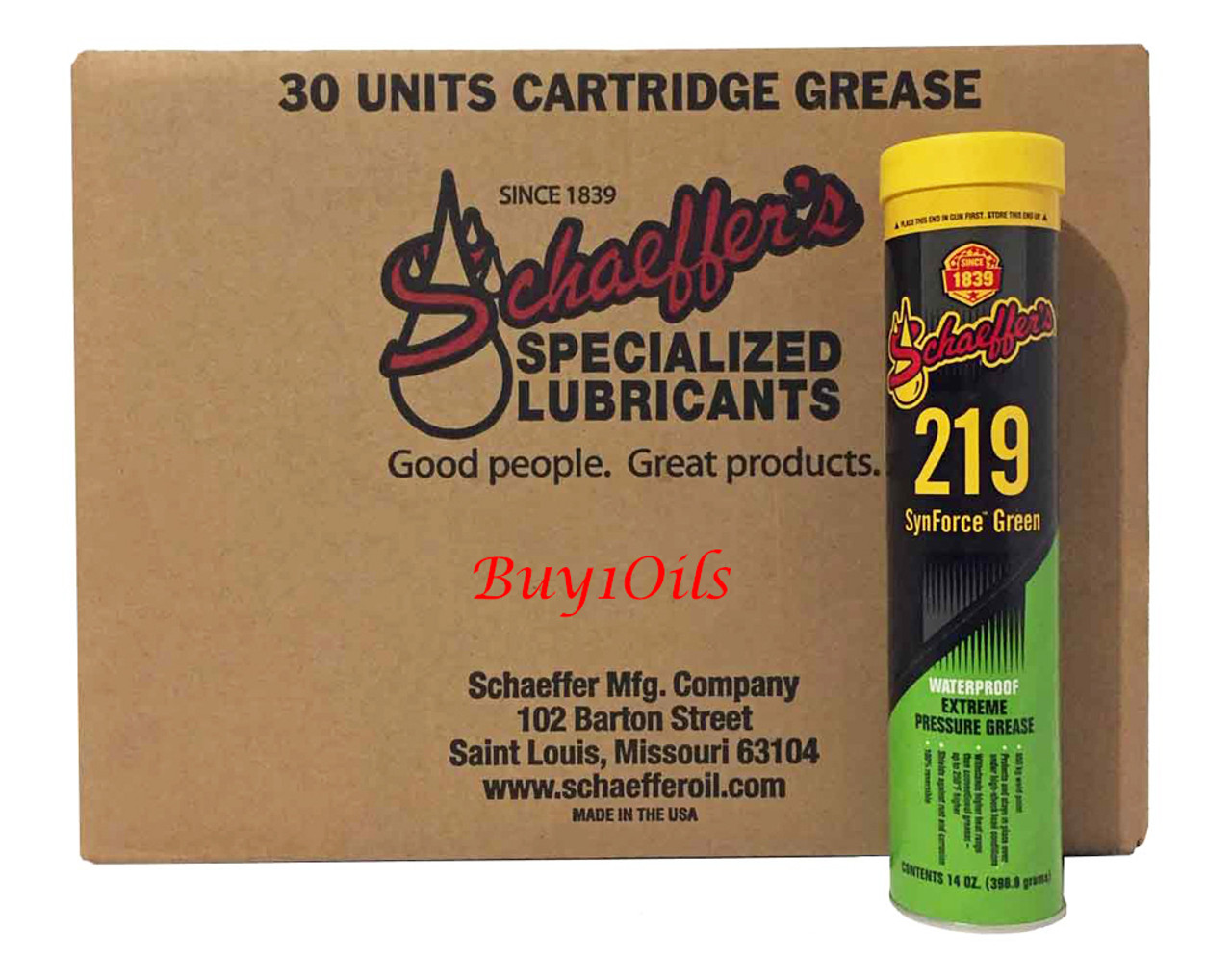 Schaeffer's 219-029 SynForce Green Grease NLGI #1 or #2 | 30-TC