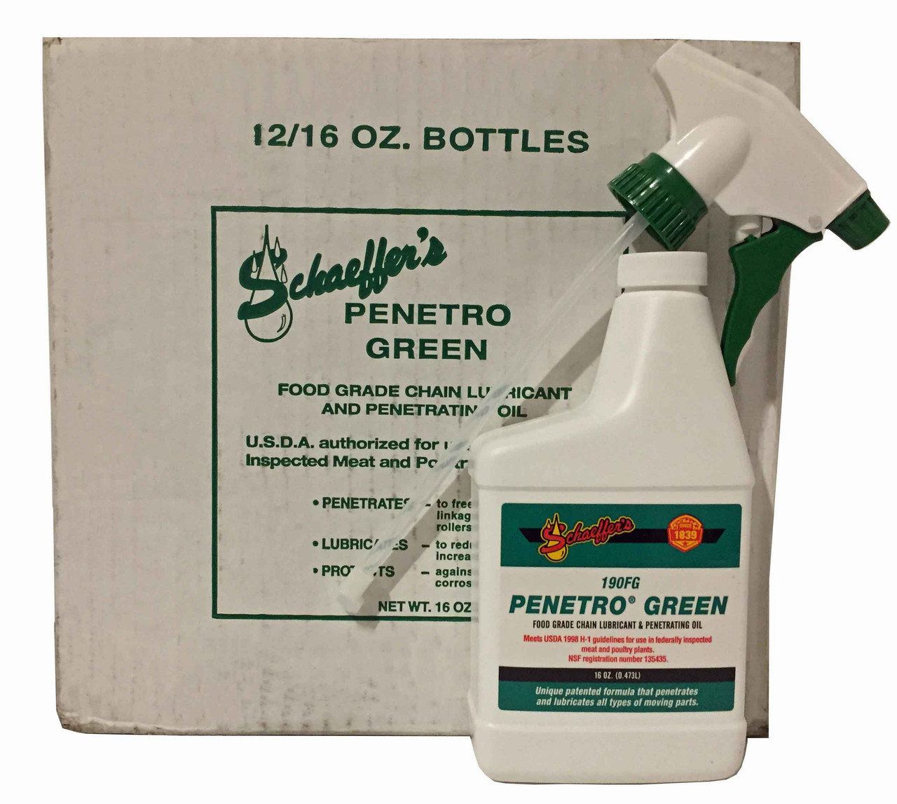Schaeffer 190FG Penetro Green H-1 Penetrating Oil, 12-16oz