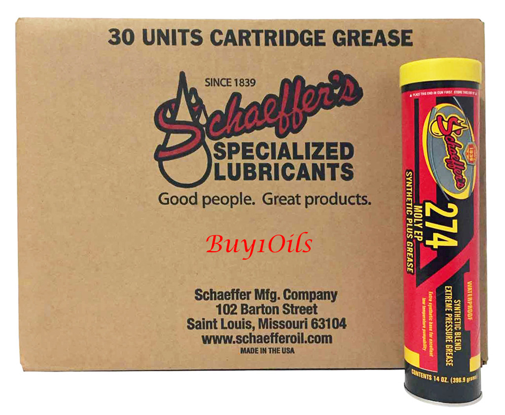 Schaeffer 274 Moly EP Synthetic Plus Grease | Buy1Oils | 30 Tubes